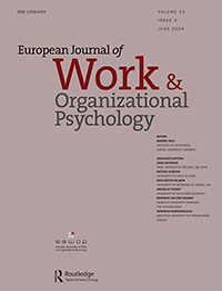 Cover image for European Journal of Work and Organizational Psychology, Volume 33, Issue 3