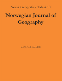 Cover image for Norsk Geografisk Tidsskrift - Norwegian Journal of Geography, Volume 78, Issue 1