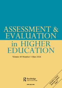 Cover image for Assessment & Evaluation in Higher Education, Volume 49, Issue 3