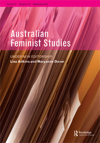 Cover image for Australian Feminist Studies, Volume 37, Issue 113