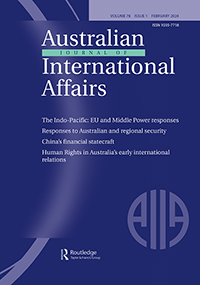 Cover image for Australian Journal of International Affairs, Volume 78, Issue 1