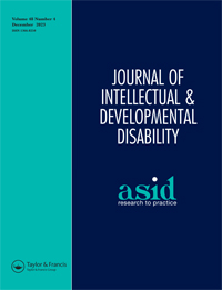 Cover image for Journal of Intellectual & Developmental Disability, Volume 48, Issue 4