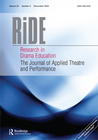 Cover image for Research in Drama Education: The Journal of Applied Theatre and Performance, Volume 28, Issue 4