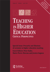 Cover image for Teaching in Higher Education, Volume 29, Issue 3
