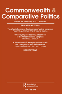 Cover image for Commonwealth & Comparative Politics, Volume 62, Issue 1