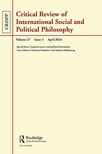 Cover image for Critical Review of International Social and Political Philosophy, Volume 27, Issue 3