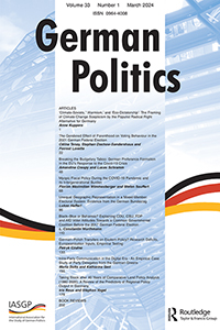 Cover image for German Politics, Volume 33, Issue 1