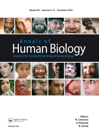 Cover image for Annals of Human Biology, Volume 50, Issue 1