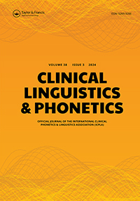 Cover image for Clinical Linguistics & Phonetics, Volume 38, Issue 3