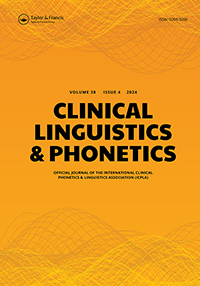 Cover image for Clinical Linguistics & Phonetics, Volume 38, Issue 4