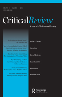 Cover image for Critical Review, Volume 35, Issue 3