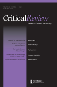Cover image for Critical Review, Volume 35, Issue 4