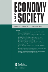Cover image for Economy and Society, Volume 52, Issue 4