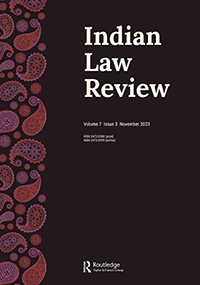 Cover image for Indian Law Review, Volume 7, Issue 3