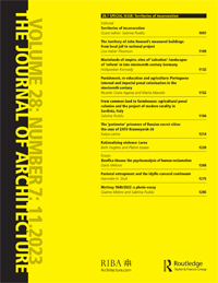 Cover image for The Journal of Architecture, Volume 28, Issue 7