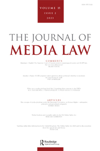 Cover image for Journal of Media Law, Volume 15, Issue 2