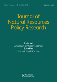 Cover image for Journal of Natural Resources Policy Research, Volume 7, Issue 2-3