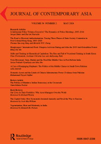Cover image for Journal of Contemporary Asia, Volume 54, Issue 2