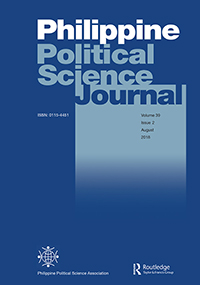 Cover image for Philippine Political Science Journal, Volume 39, Issue 2