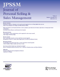 Cover image for Journal of Personal Selling & Sales Management, Volume 43, Issue 4