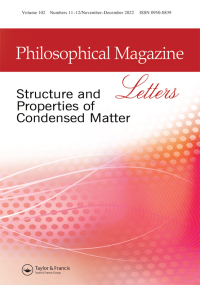 Cover image for Philosophical Magazine Letters, Volume 103, Issue 1