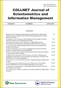 Cover image for COLLNET Journal of Scientometrics and Information Management, Volume 16, Issue 1
