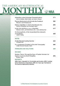 Cover image for The American Mathematical Monthly, Volume 131, Issue 5