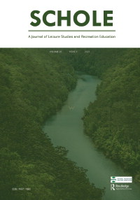 Cover image for SCHOLE: A Journal of Leisure Studies and Recreation Education, Volume 38, Issue 3