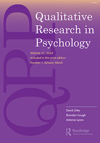 Cover image for Qualitative Research in Psychology, Volume 21, Issue 1