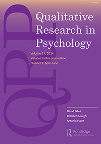 Cover image for Qualitative Research in Psychology, Volume 21, Issue 2