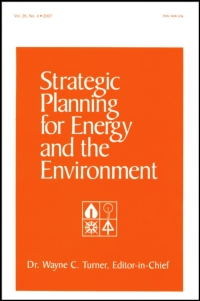 Cover image for Strategic Planning for Energy and the Environment, Volume 38, Issue 4