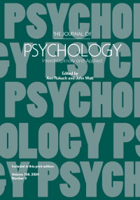 Cover image for The Journal of Psychology, Volume 158, Issue 3