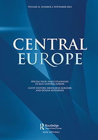 Cover image for Central Europe, Volume 21, Issue 2