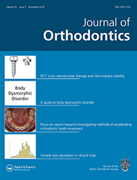Cover image for Journal of Orthodontics, Volume 45, Issue 3