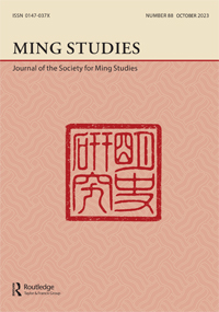 Cover image for Ming Studies, Volume 2023, Issue 88