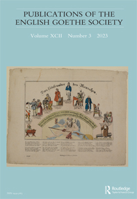 Cover image for Publications of the English Goethe Society, Volume 92, Issue 3