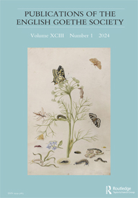 Cover image for Publications of the English Goethe Society, Volume 93, Issue 1