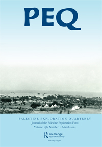 Cover image for Palestine Exploration Quarterly, Volume 156, Issue 1