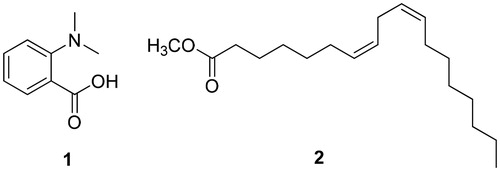 Figure 1. Chemical structures of compounds 1 and 2.