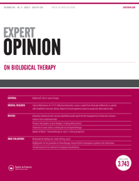 Cover image for Expert Opinion on Biological Therapy, Volume 15, Issue 12, 2015