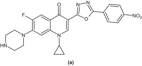 Figure 2.  Ciprofloxacin derivative (a).