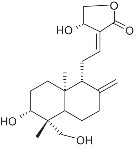 Figure 3.  Structure of andrographolide.
