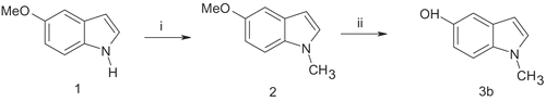 Scheme 2.  Reagents: (i) NaH, CH3I, DMF, 25°C; (ii) pyiridine hydrochloride; 3h reflux.