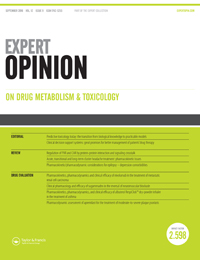 Cover image for Expert Opinion on Drug Metabolism & Toxicology, Volume 12, Issue 9, 2016