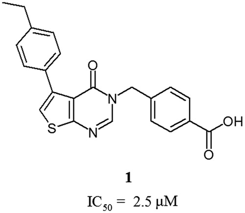 Figure 1. Potent CK2 inhibitor representing fused pyrimidinone family.