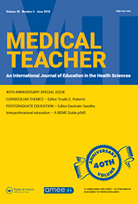 Cover image for Medical Teacher, Volume 40, Issue 6, 2018