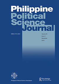 Cover image for Philippine Political Science Journal, Volume 39, Issue 3, 2018
