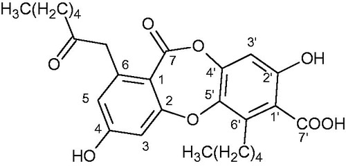 Figure 1. Structure of physodic acid.