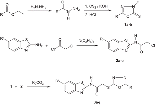 Scheme 1.  The synthetic protocol of the compounds (3a–j).
