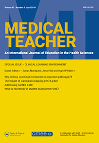 Cover image for Medical Teacher, Volume 41, Issue 4, 2019